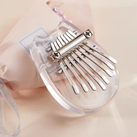 Mini Thumb Piano Musical Toys 8 Tones Portable Beginner Acrylic Finger Piano Practice Instrument for Children Adult Music Lover 1