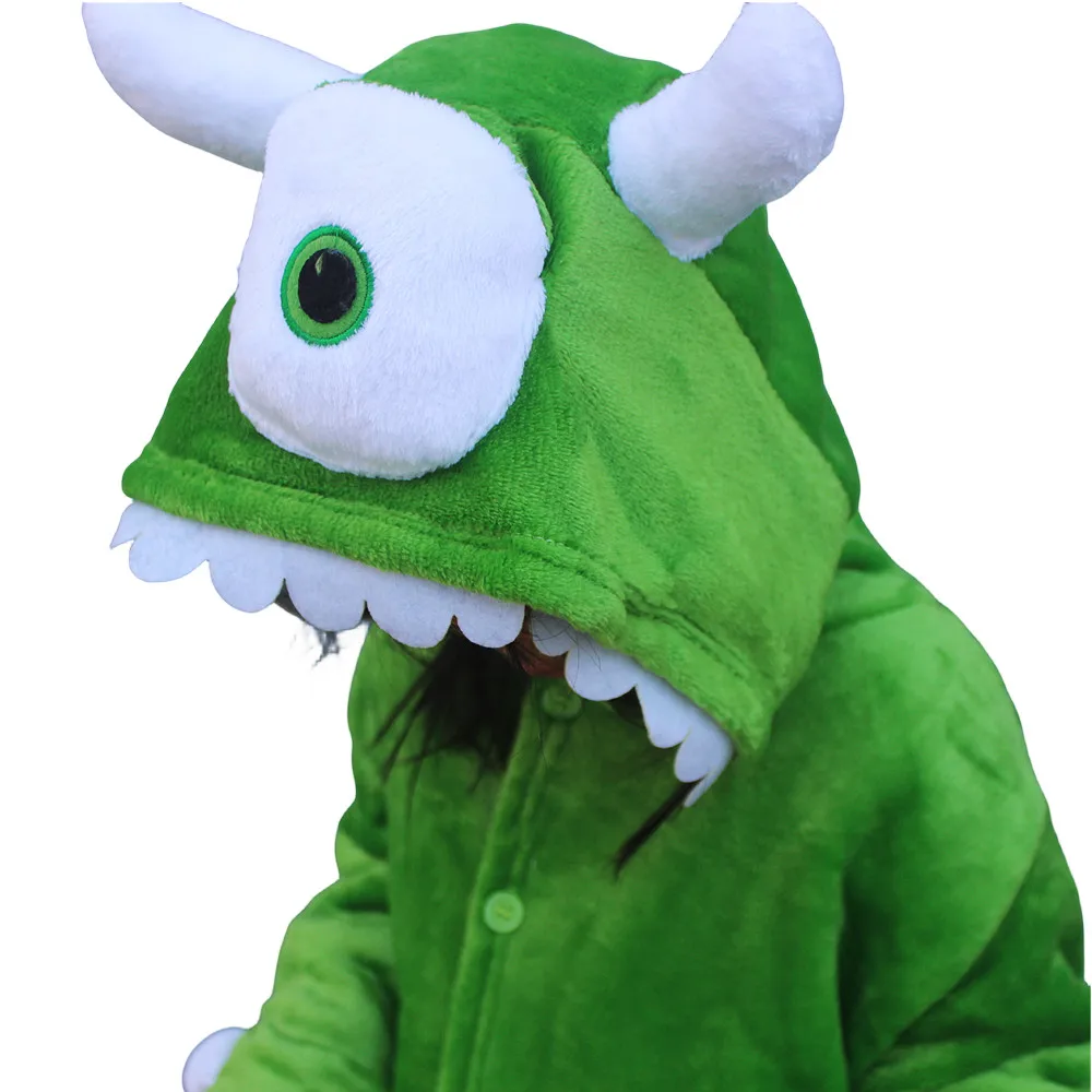 Cosplay Costumes Children Pajamas Kigurumi Pajamas Monster Mike Cosplay Kigurumi Children Onesies Kids Pajamas Flannel Costume Jumpsuit