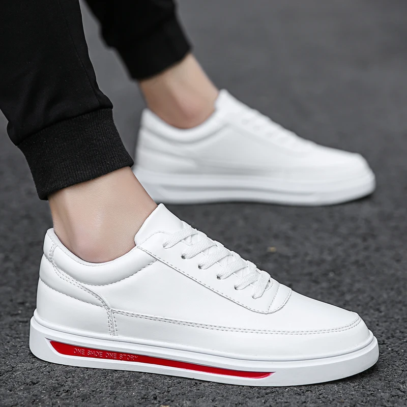 Men Shoes Leather Casual Shoes Classics Slip on for Work Bussiness Office Driving Sneaker Ventilate  Versatile Little White 6