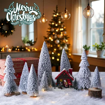 1Pcs Christmas Decoration Xmas Tree Small Cedar Pine for Home Room Decoration Party New Year Gifts 2025 Navidad Ornaments