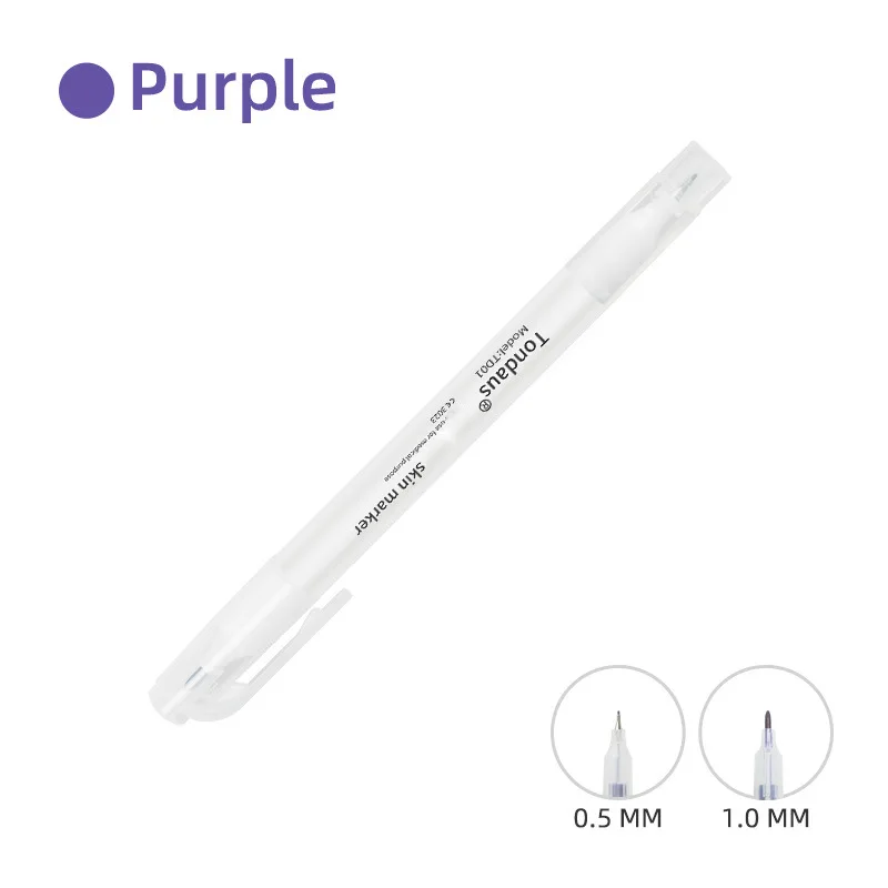 1Pcs Haut Marker Stift Sterilisiert Paket Mit Lineal Wimpern Verlängerung Werkzeug Für Tattoo Piercing Scribe Haut Marker Zubehör – Detail 8