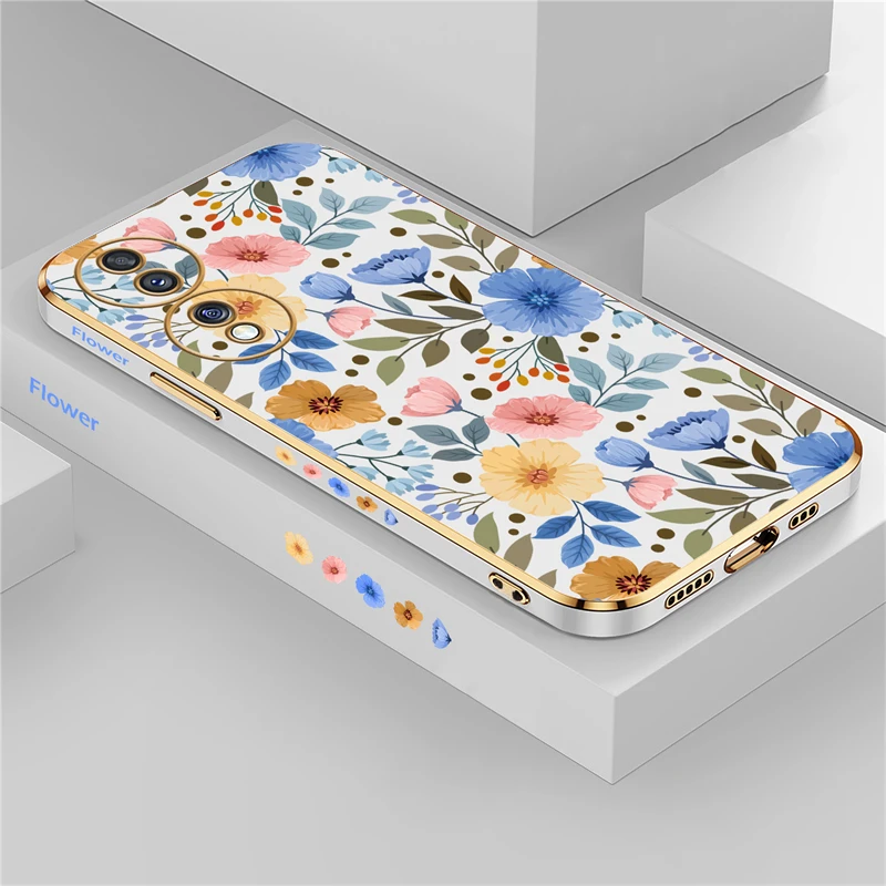 Floral Silicone Soft Pattern Phone Case Cover