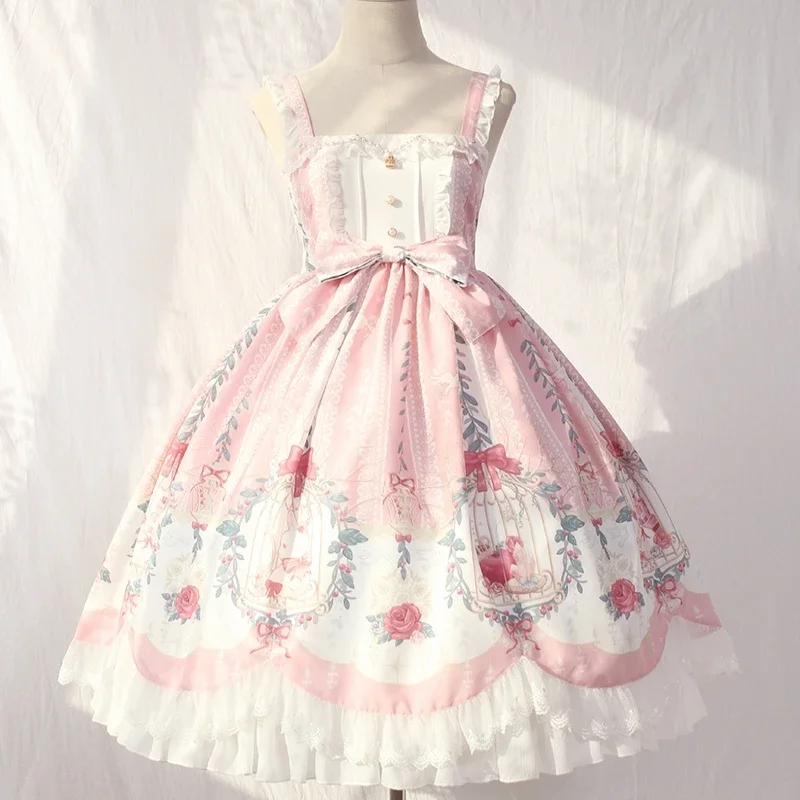 

Lolita Sweet Dress Classic Style Dream Bead Pendant Wave Jsk Retro Victorian Noble Dress Kawaii Girl Gothic