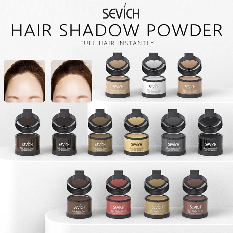 Sevich 13 Colori Hairline Powder 4G Hairline Shadow Powder Istantaneamente Black Root Cover Up Shadow Natural Makeup Hair Concealer
