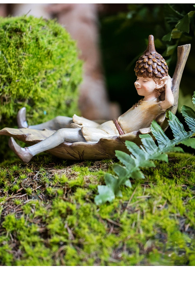 Cartoon Fantasy Forest Elf Resin Ornament