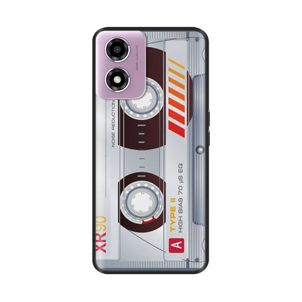 Motorola Moto E14 Soft TPU Silicone Protective Back Cover with Printed Design