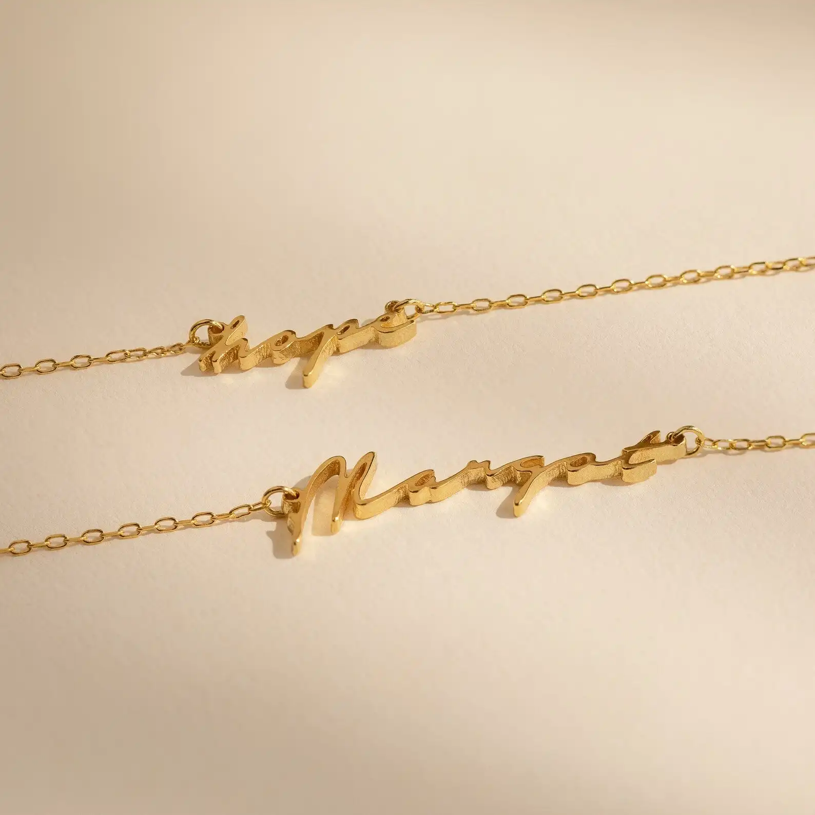 Minimalist Name Necklace Personalized Stainless Steel Name Necklace Gold Plated Nameplate Pendant Gift for Mom Christmas Gift