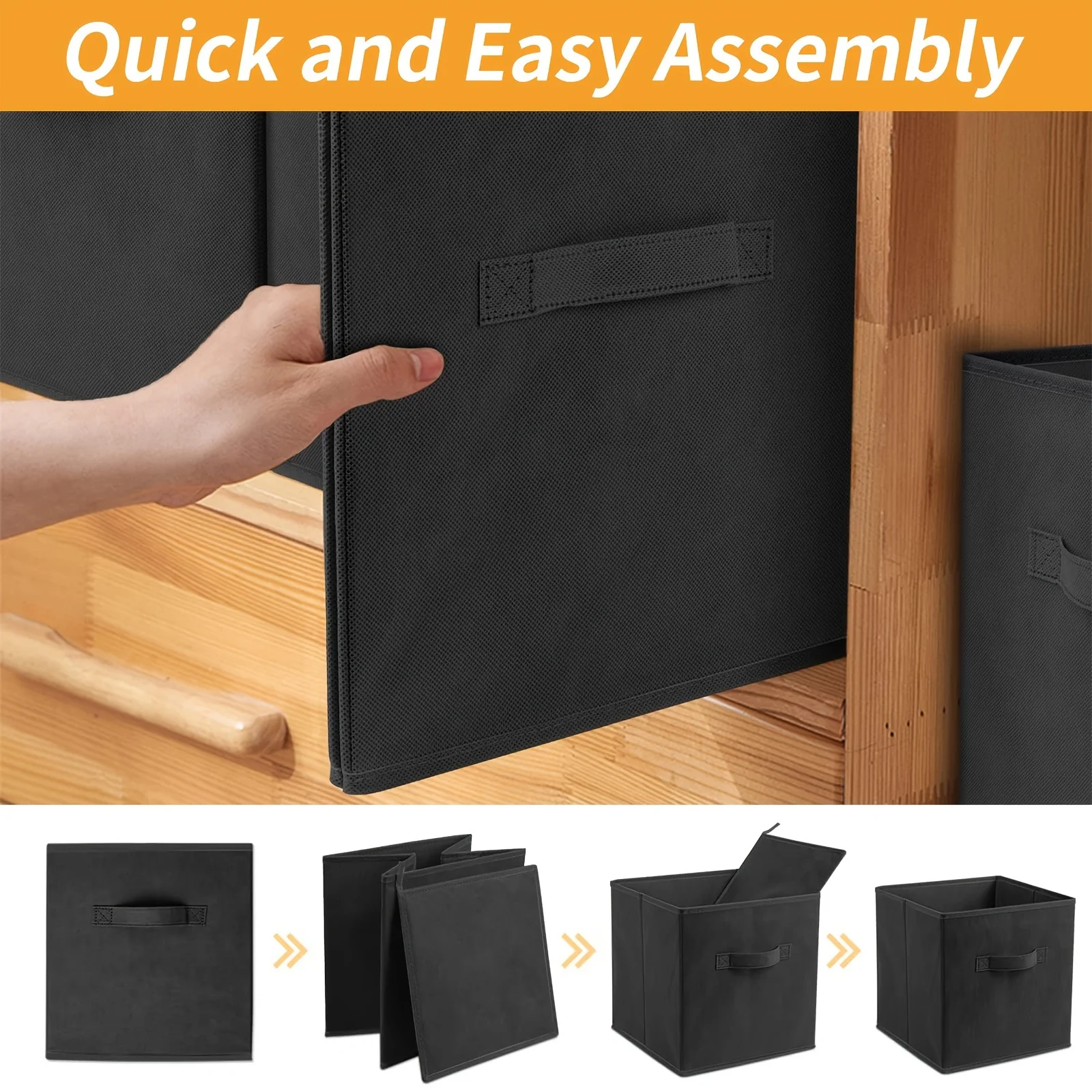 Canvas Storage Box Foldable Storage Box Miscellaneous Box Drawer Organizer Portable Wardrobe Organizing Solution