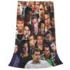 Theo James Photo Collage Blanket Fleece Warm Sofa Throw Blankets For Couch Bedding Travel Throws Bedspread Quilt 2