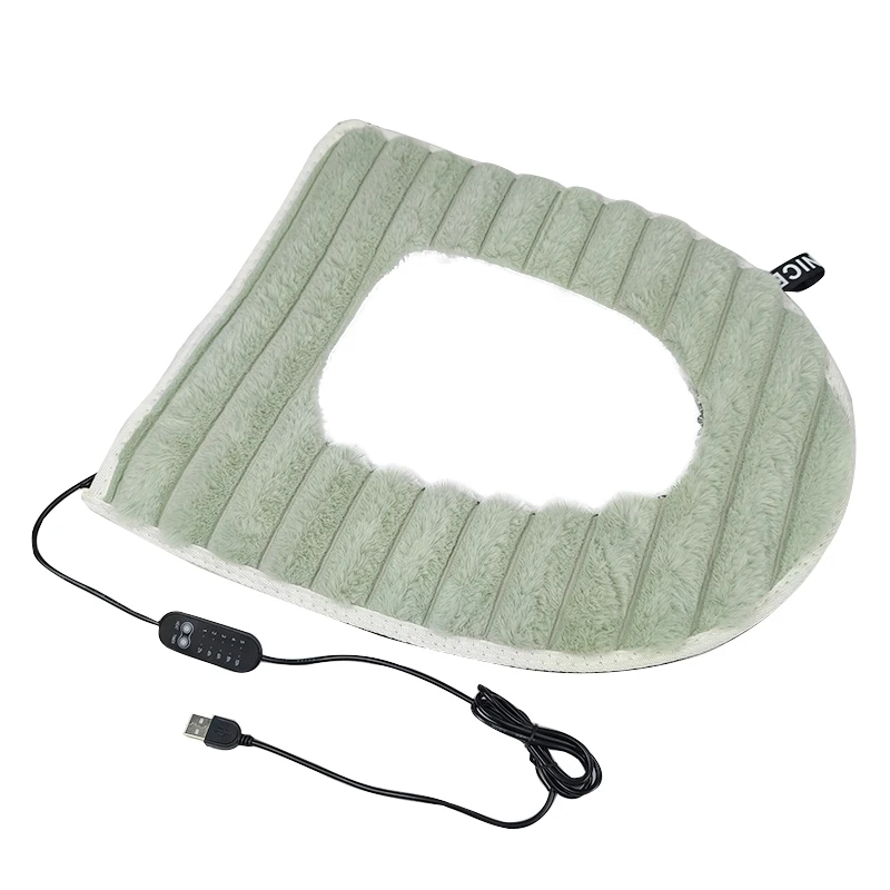 USB 가열 워머 변기 시트 커버 패드, 일정한 온도 조절 가능, 가열 변기 시트 커버 쿠션, 재사용 가능, 5V 2A