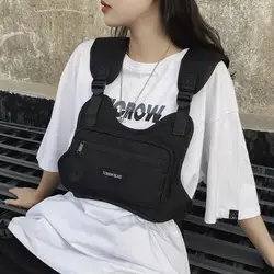 Tactical Streetwear Fashion Vest - Large Capacity Functional Waist Bag (Black)