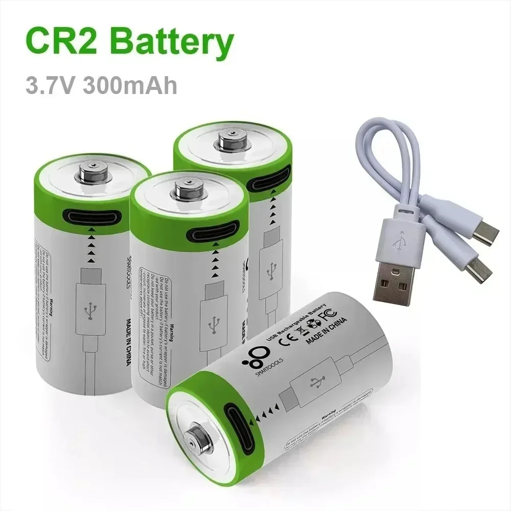 Li-ion Nuovo 2/4 pezzi 3.7V CR2 300mAh batterie ricaricabili fotocamera digitale GPS attrezzature mediche di sicurezza realizzate con una batteria speciale - immagine 2