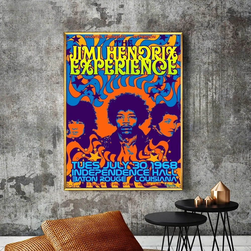 thumbnail image 1 of Diseños Póster de Jimi Hendrix Impresiones de pósteres Dormitorio Oficina Sala de estar Arte Pintura de pared Decoración del hogar Pegatina, 1 of 4