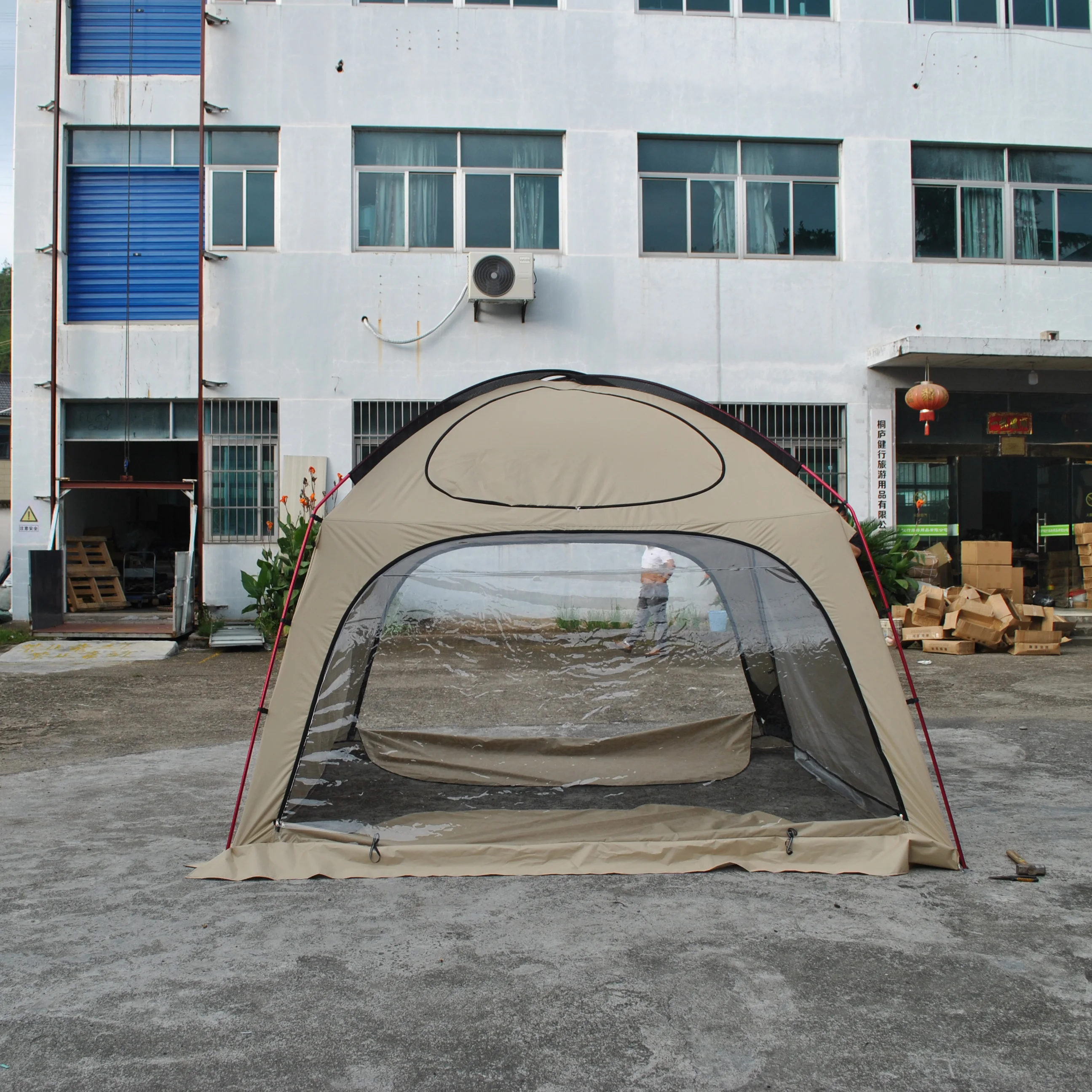 High quaity 6 person transparent tent,6 Person PVC tent for Famiy tent,6 Person Glamping tent,big dome temt with 4 doors