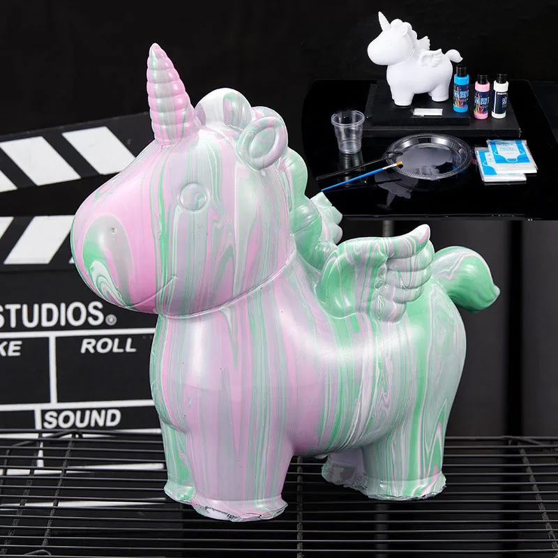 Handmade Fluid Painting Unicorn Art Decoration Kit