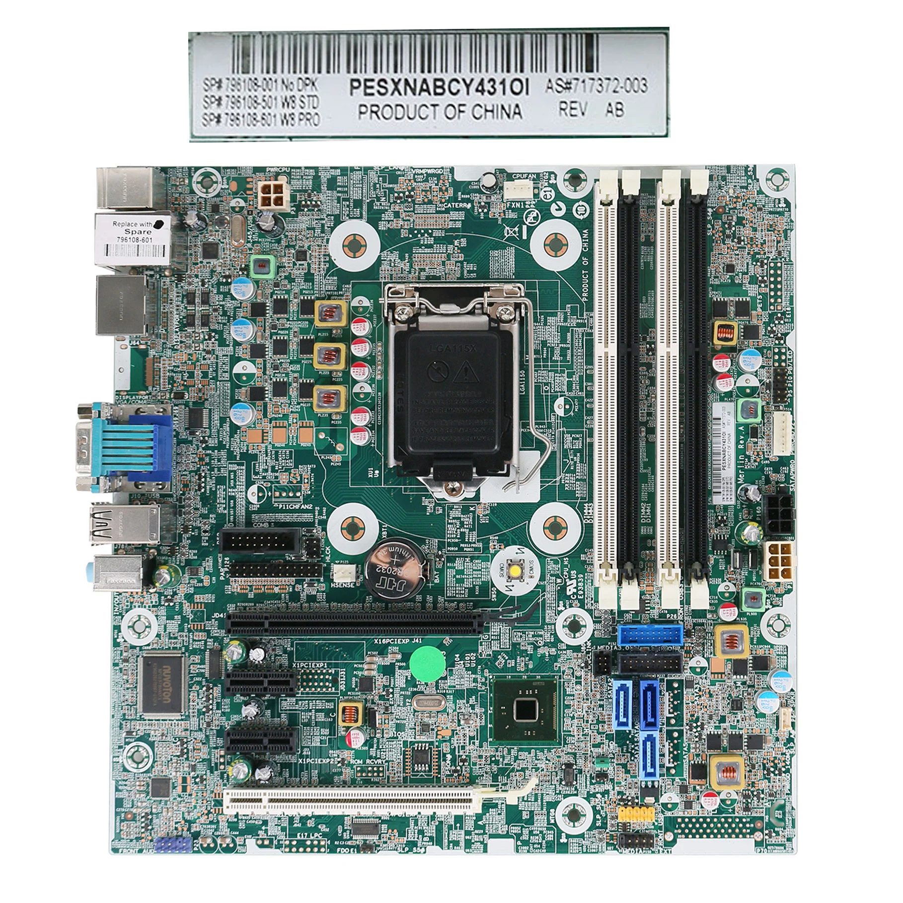 796108-001 717372-003 Utilizzato Per La Scheda Madre Hp Elitedesk 800 G1 Sff 796108-601 1150 4 ° Testato Al 100%