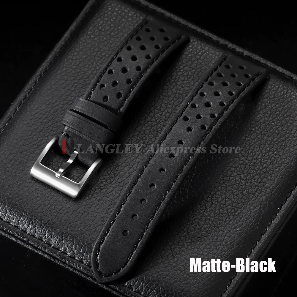 Premium Genuine Cowhide Leather Strap - Soft Breathable Retro Wristband (18mm/20mm/22mm)