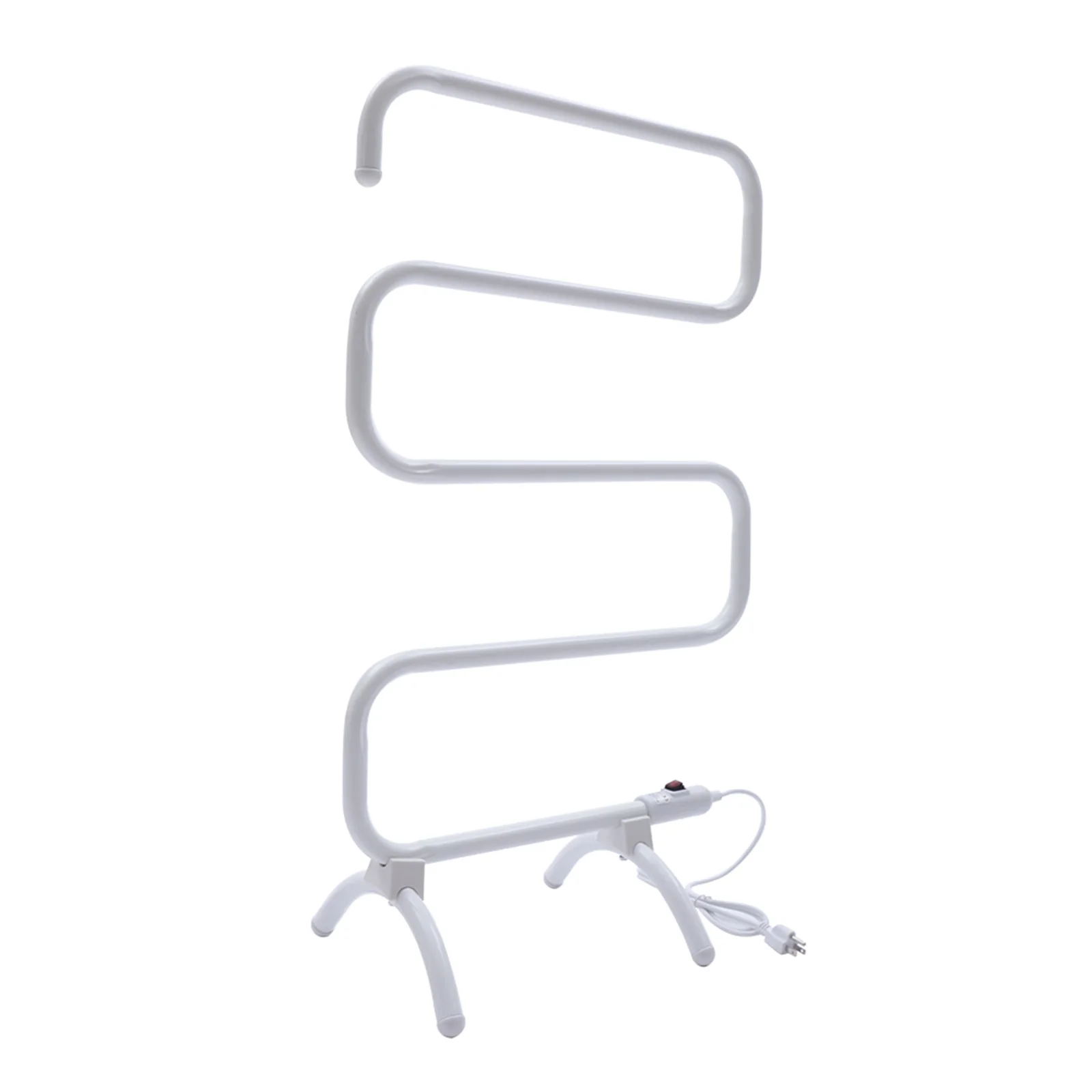5-Bar Towel Drying Rack Heated Towel Warmer Freestanding Electric Rack Portable Heated Rack 100W Plug-in