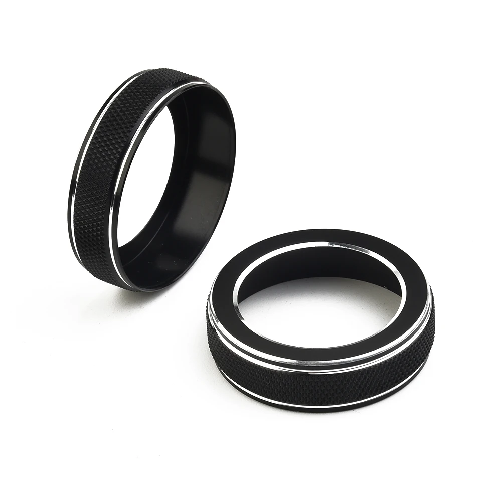 

CD Switch Knob Ring Volume Knob Cover Central CD Switch Central Volume Pair Fit For Jeep Knob Ring Trim Cover Aluminum Alloy