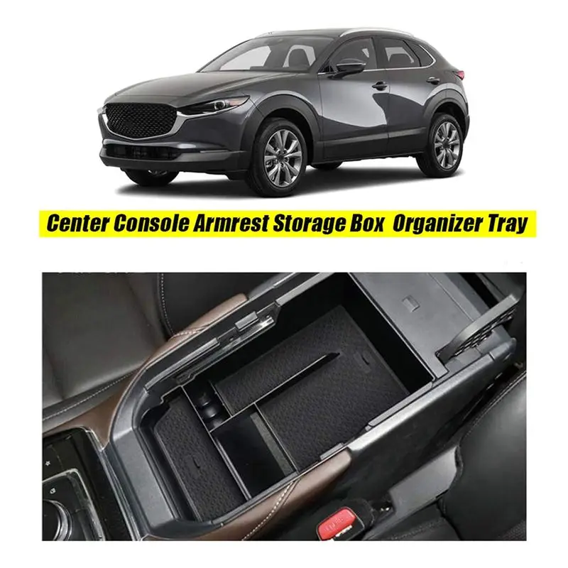 A66P-자동차 센터 콘솔 팔걸이 보관함 마쓰다 CX-30 CX30 2020-2024 인테리어 홀더 오거나이저 글러브 트레이