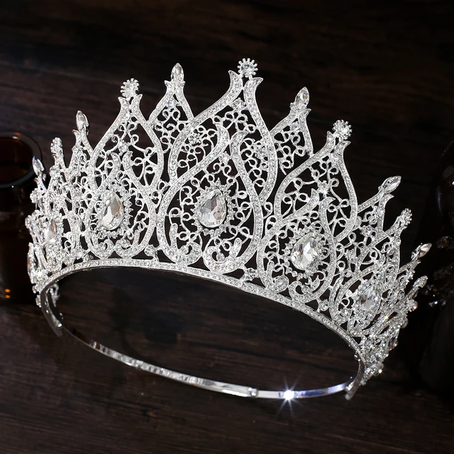 Sweetv Corona Barocca Donna Con Strass - Accessorio Per Capelli Per Feste E Cosplay - Design Elegante - Foto 7