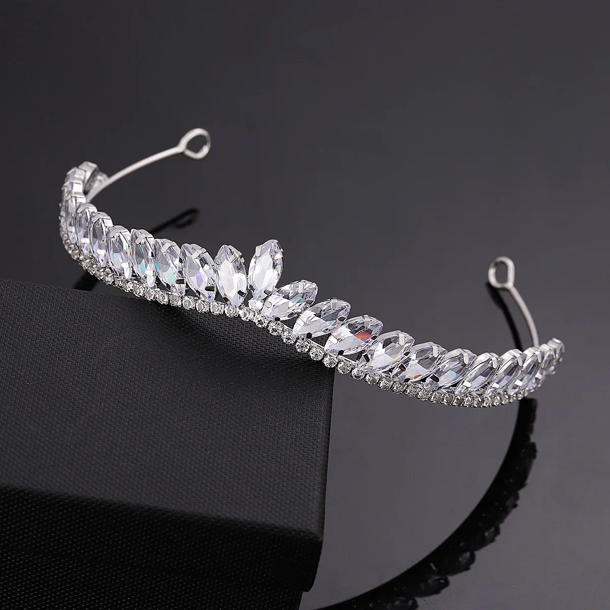 1PC Crystal three-dimensional bridal decorative headband tiara Birthday crown Wedding tiara