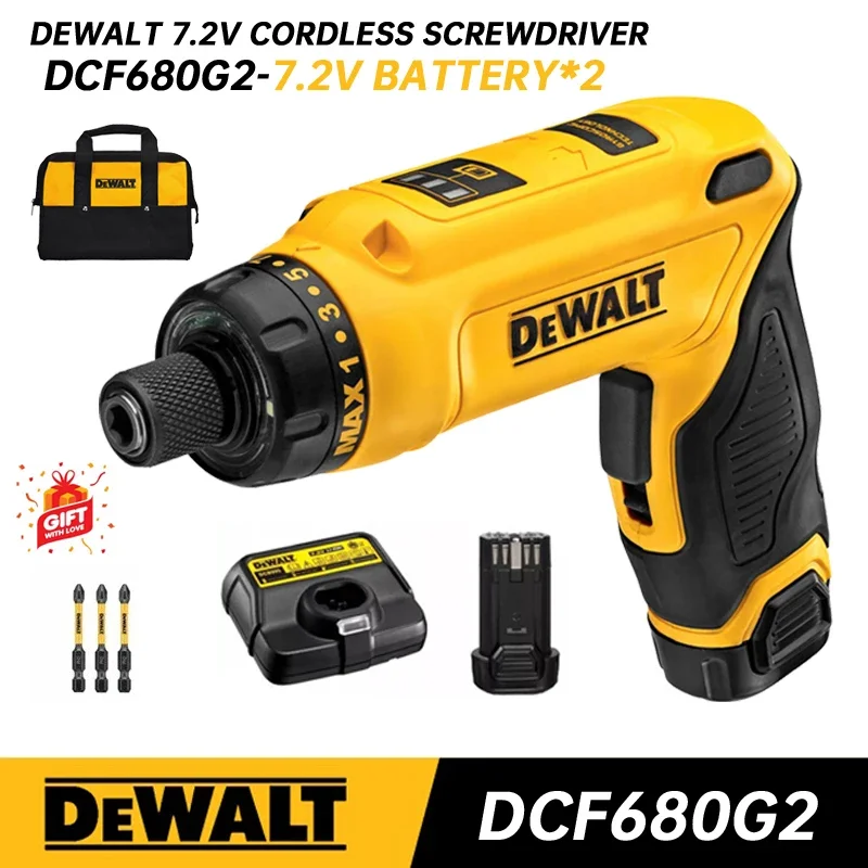 Dewalt Muslimelectric Cacciavite 7.2V Max * Kit Cacciavite Giroscopico Maniglia Ricaricabile Cordless Impact Power Tools