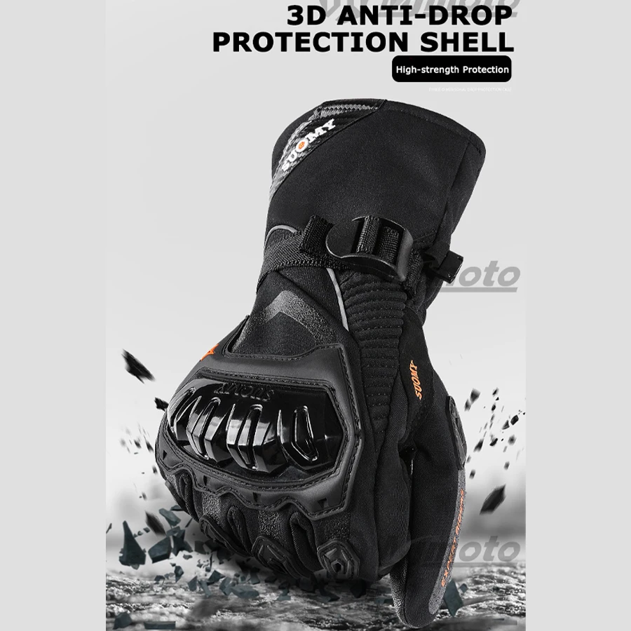Motorcycle Gloves SUOMY Waterproof Winter Warm Moto Protective Touch Screen