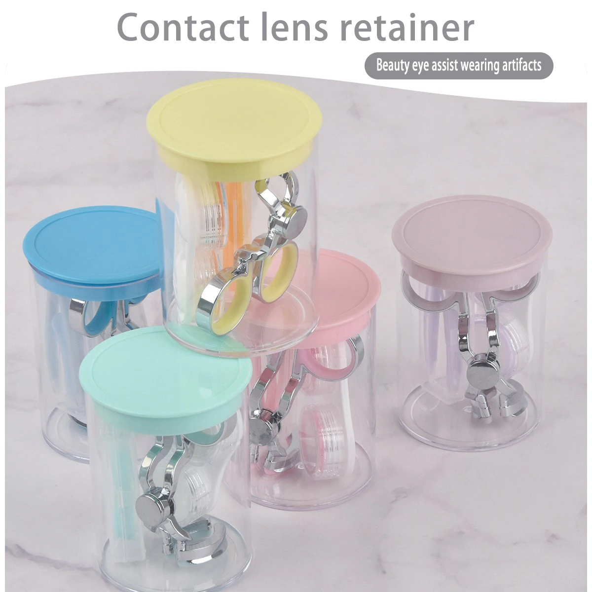 Contact Lens Starter Kit with Eyelid Stretcher and Removal Tweezers