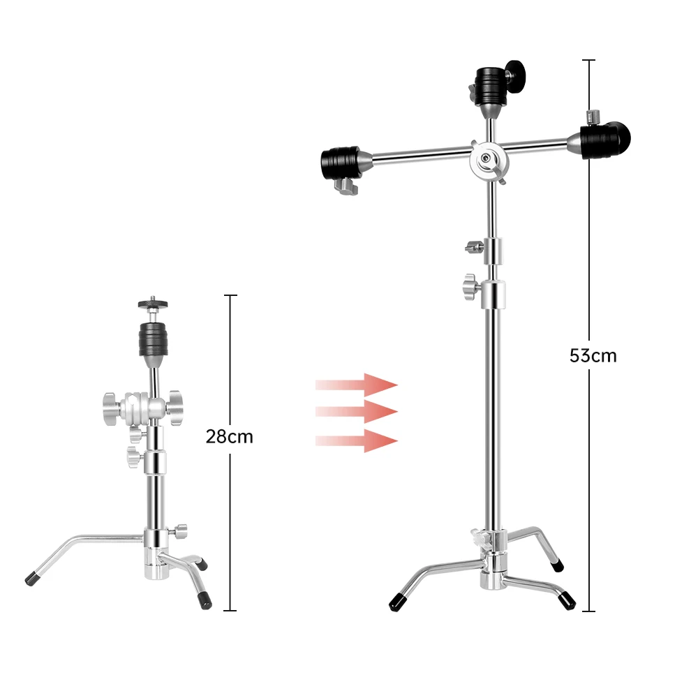 Sh-c-stand Ajustável Tripé de Três Posições Multifuncional Lâmpada Universal Adequado para Transmissão ao Vivo 31x18x7cm