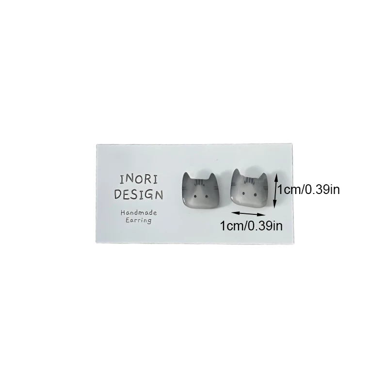 Adorable Kitten Stud Earrings For Girls Women Simple Style Cartoon Cat Design Mini Earring Sweet Animal Jewelry Gift