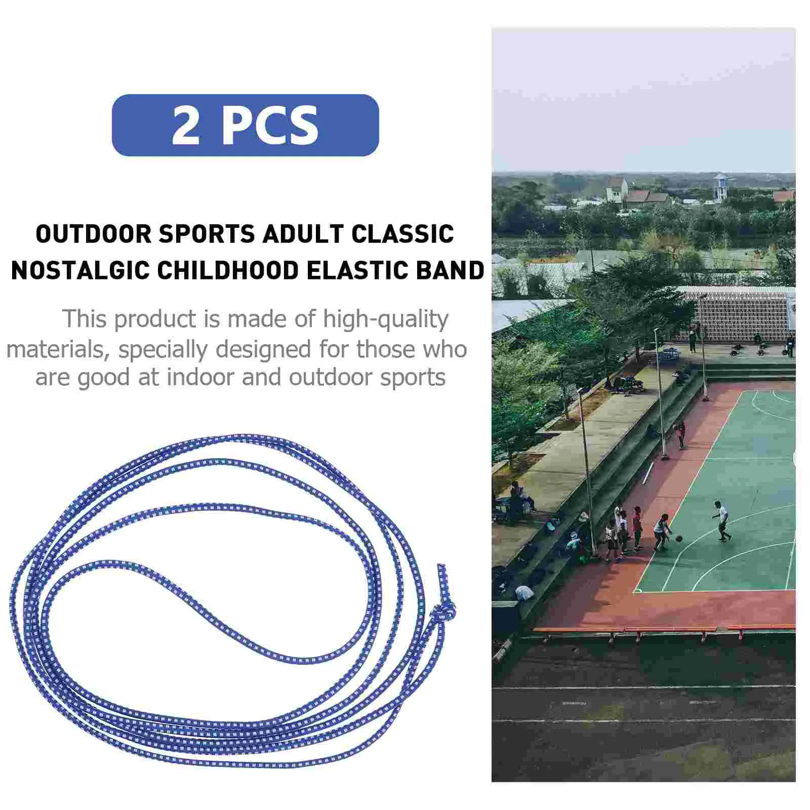 

2 Pcs Nostalgia Rubber Band Child Outdoor Play Toys Kids Skipping Polyester Jump Elastic For children