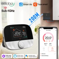 Tuya Smart Home Wifi Wireless Thermostats For Gas Boiler Tuya Battery Wifi Heating Thermostat Room RF Smart Life  Alexa Google