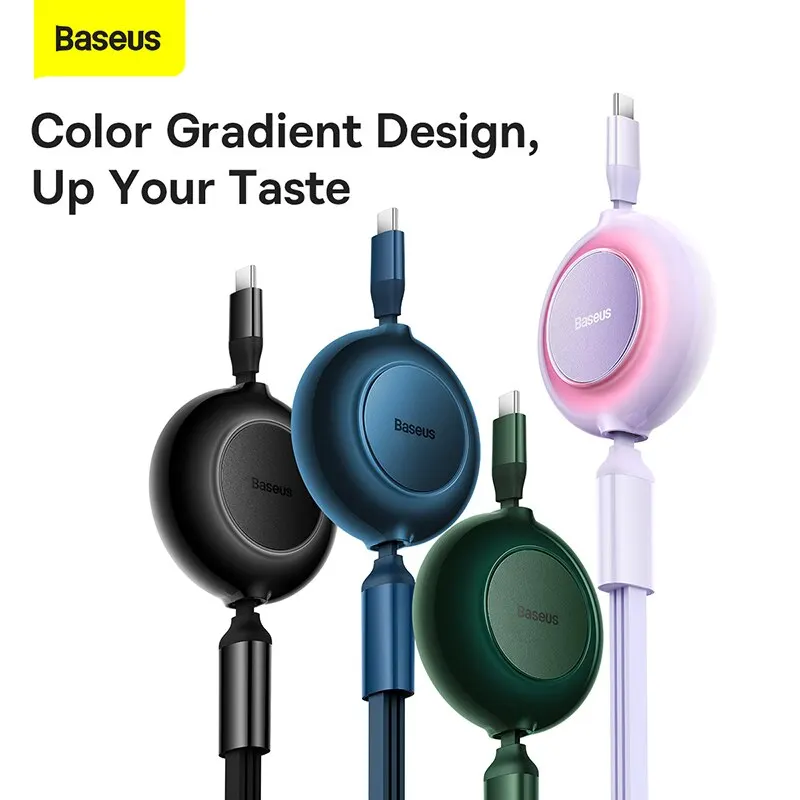 Baseus Retractable 100W 3 in 1 Fast USB - Image 3