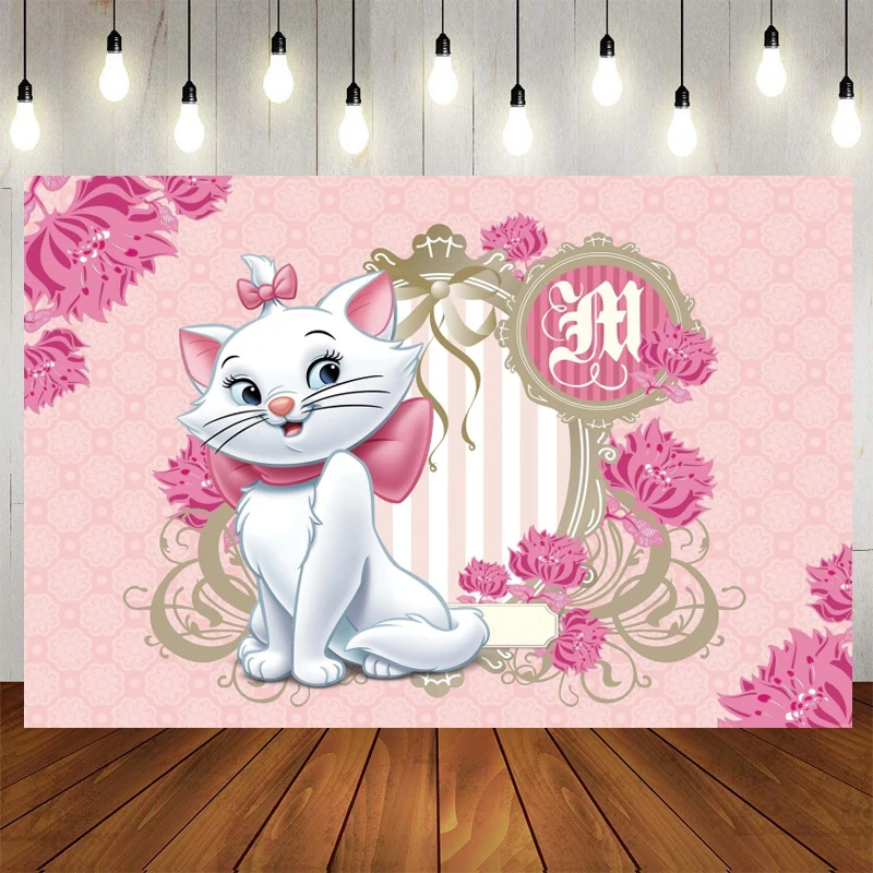 2022 Hot Disney Marie Aristocats Backdrop Marie Cat Baby Shower Girl  Birthday Party Vinyl Photography Background Photo Wall - Ballons &  Accessories - AliExpress