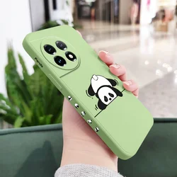 Inverted Panda Liquid Silicone Phone Case - OnePlus 8T (Light Green)