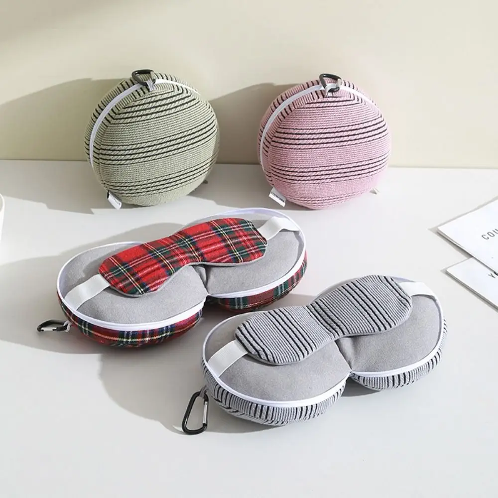 Portable 2 in 1 Neck Pillows U-shaped Foldable Travel Pillow With Eye Mask Light-blocking Sleep Pillow Office