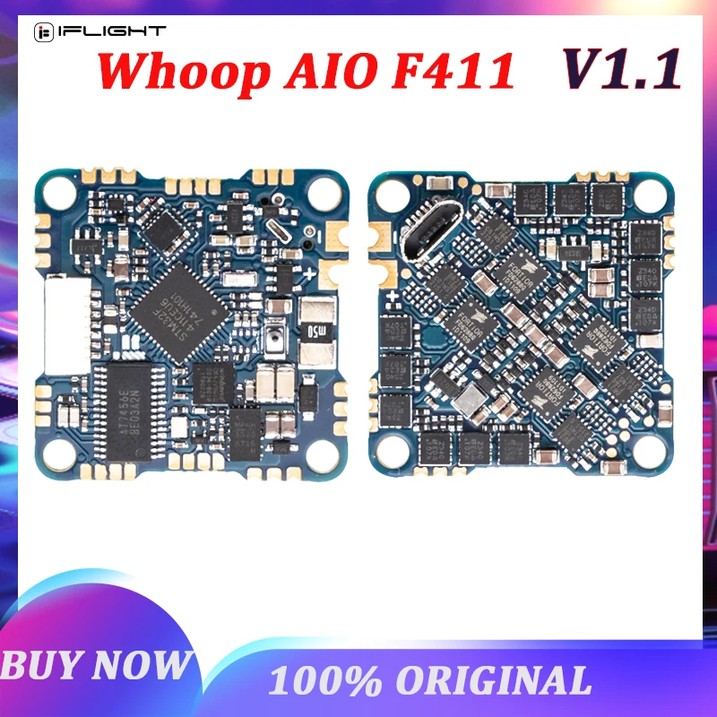 

iFlight SucceX-D 20A Whoop V1.1 F411 AIO Board (BMI270) with 5V 2A BEC/16MB BlackBox For FPV Drone