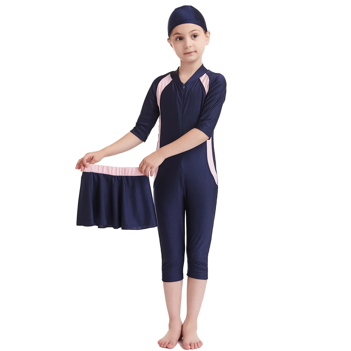 Girls Muslim Swimwears Baby Swim Long Swimsuits Islamic Children Arab Islam Beach Wear Kids Swim Suits Burkinis Surf Pants 3pcs women swimwear muslim swimwear