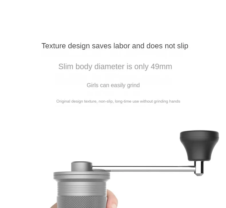 S420e2deef1564ad7a4faa9de979da5927 AIRFLOW Manual Coffee Grinder CNC Stainless Steel Double point central shaft fixed 5core/7core Hand Burr Coffee Bean Grinding