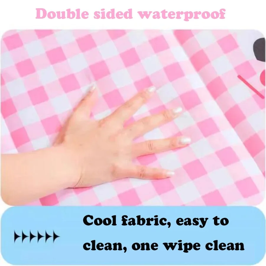 Summer Cooling Pet Bed Mat Breathable Ice Silk Pad For Small Medium Dogs Cats Cute Plaid Print Washable Non-slip Dog Bed Mats_voghion.com