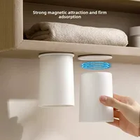 Wall Mounted Magnetic Toothbrush Holder Tooth Cup Set Drip Dry Bathroom Organizer Space Saving Hanging Rack For Brushes Oral Car 2