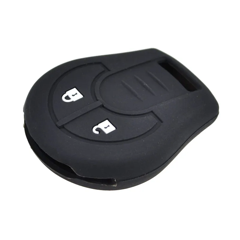 Key Case For Nissan Note Micra Juke Qashqai Tiida X-Trail Cube Silicone Remote Key Case Fob Shell Cover Skin Holder 2 Button Key Case Cover Car Key Shell Remote Control Case Cover Flip Key Fob Shell