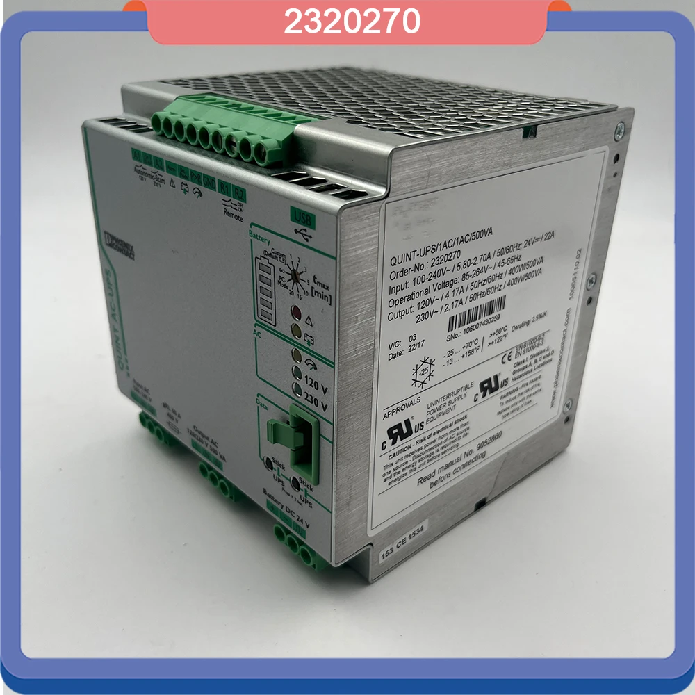 Power Supply For Phoenix QUINT UPS 1AC 1AC 500VA 24V 2320270
