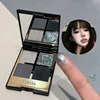 Four-color Eyeshadow Palette Sparkling Pink Brown Earth Color Smoked Eye Shadow Palette Matte Glitter Eyeshadow Shiny Eye Makeup 6