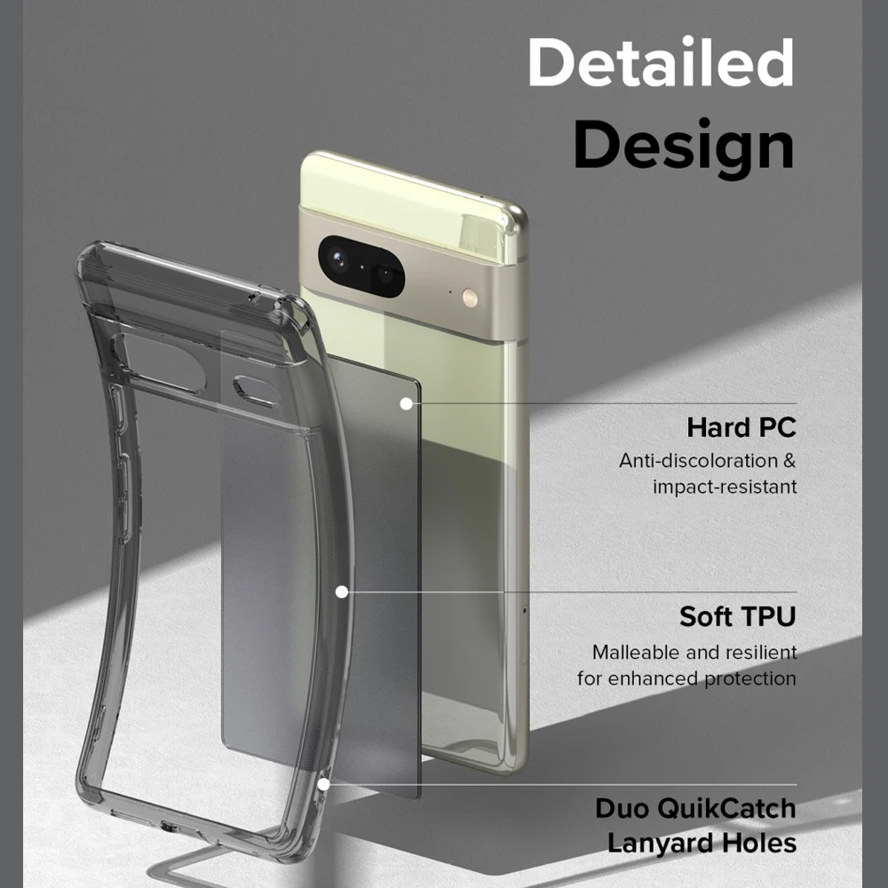 Ringke Fusion for Google Pixel 7 (2022) case Soft Tpu Frame and Transparent Hard Polycarbonate Back Hybrid Cover