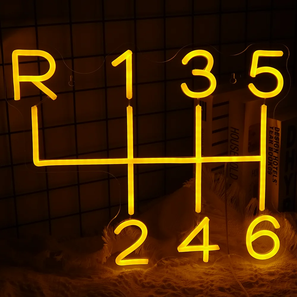 Car Gearbox Neon Sign Personalizzato Led Neon Garage Automotive Repair Shop Wall Decor Bar Party Club Lampada Luminosa Luci Al Neon
