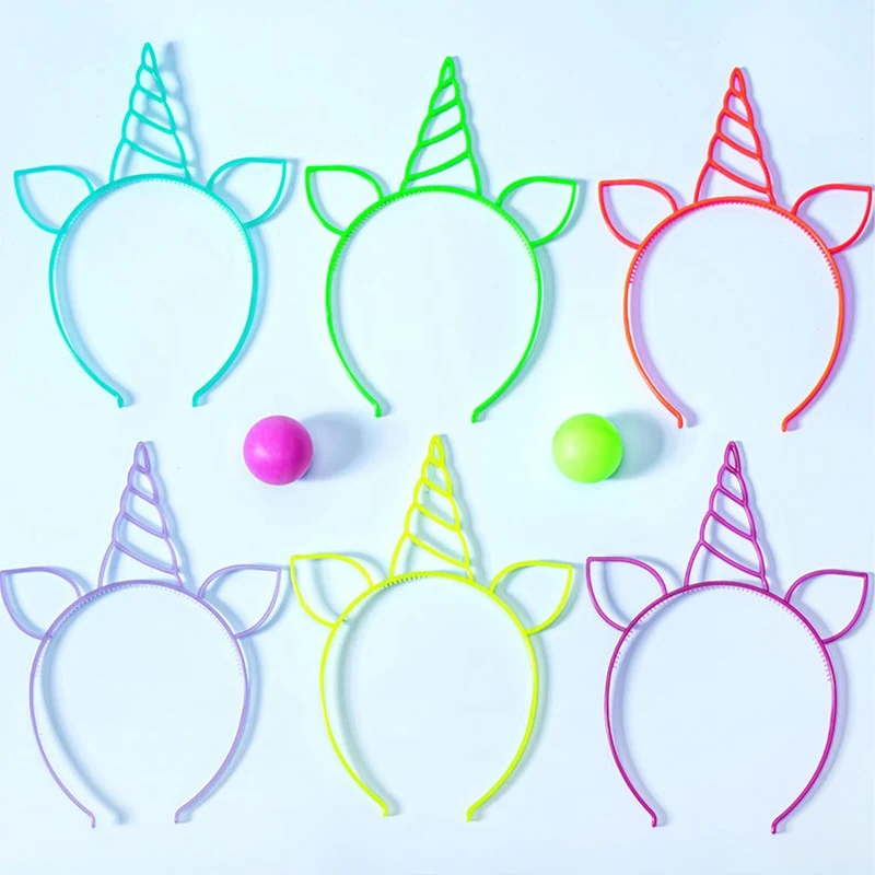 Description Picture 6 of item6pcs Fluorescent Hair Hoop Plastic Headband Glow In The Dark Party Supplies Photo Booth For Kids Adults Birthday Wedding Decor