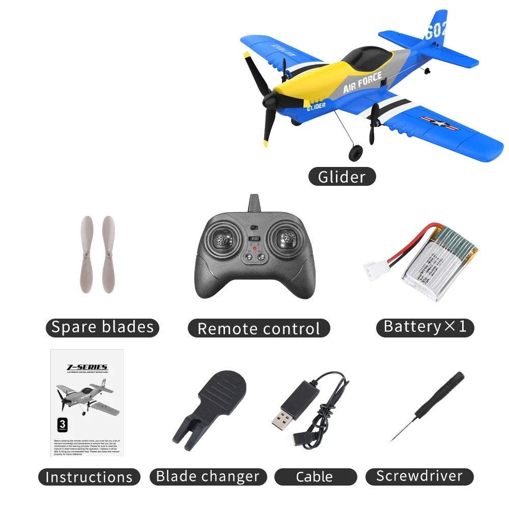 KF602 RC Plane 2.4G EPP Foam Remote Control Fighter Fixed Wingspan Glider Outdoor RC Airplane Aircraft Toys Christmas Gifts