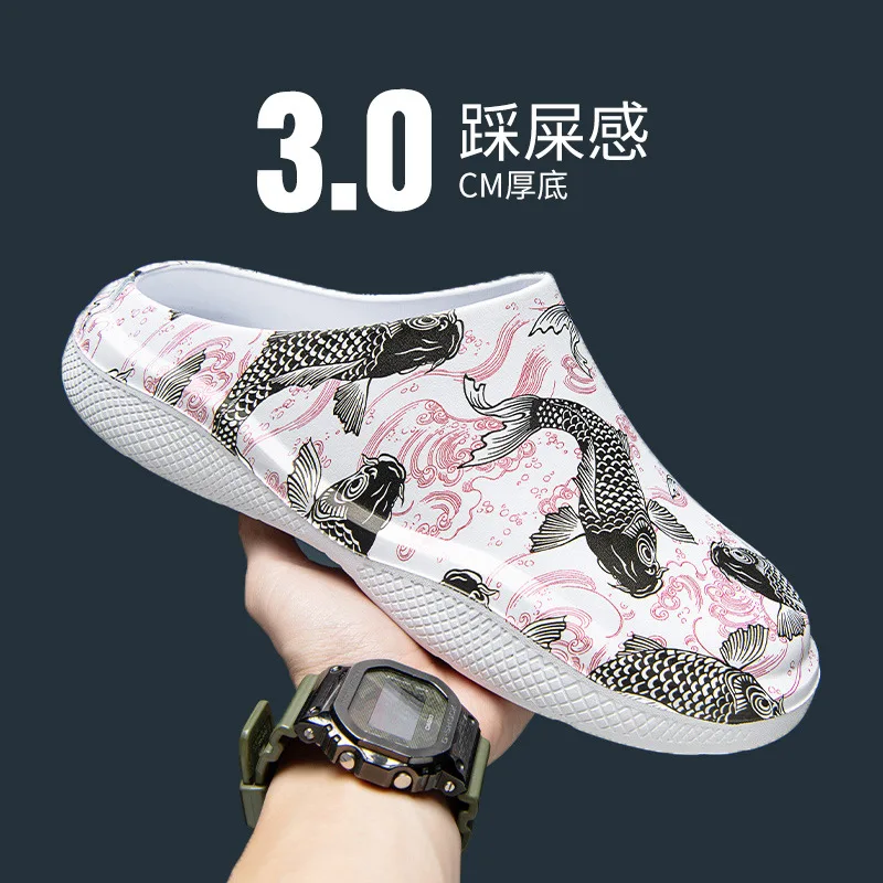 

Hot Sale Men Slides Male Summer Shoes Outside Thick Sole Comfortable Home Men Slippers Outdoor Unisex Massage Shoes 2023